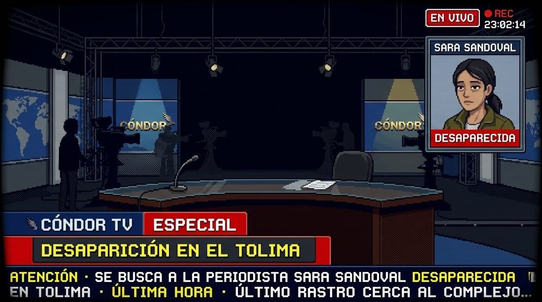 El estudio de Cóndor TV, para el cierre